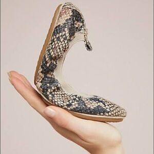 Yosi Samra Samara 2.0 - Ballerina Style snakeskin foldable flats